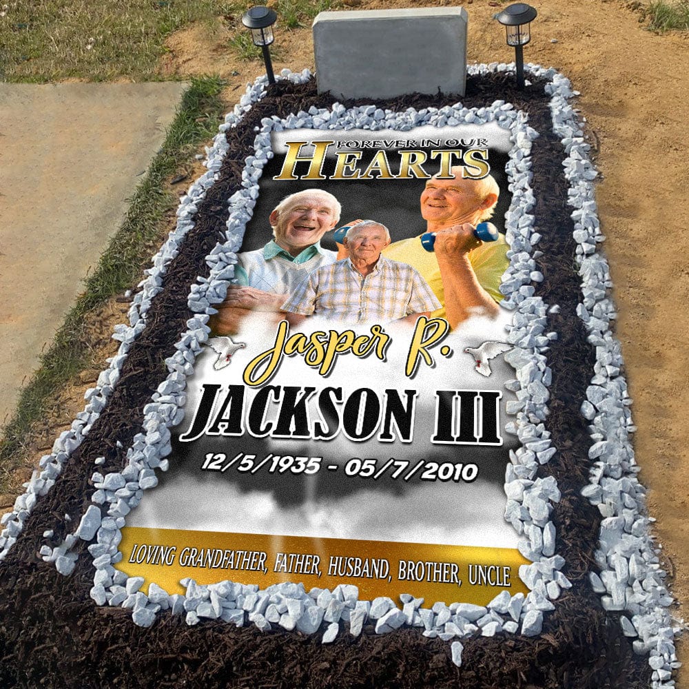 Custom Photo Forever In My Heart Memorial Grave Blanket TA29 890325 - Image 2