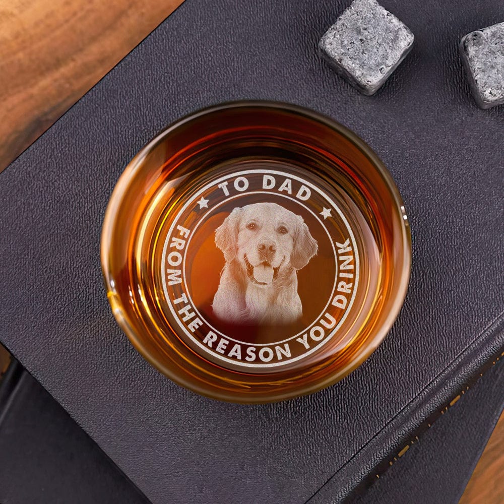 Custom Photo From The Reasons You Drink Dog Lover Engraved Rock Glass DM01 HA75 890943