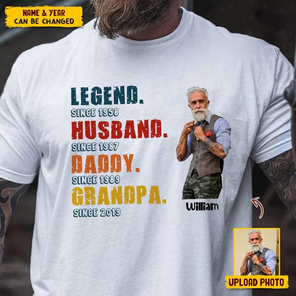 Custom Photo Grandma Legend Shirt Family N304 HN590 - Image 6
