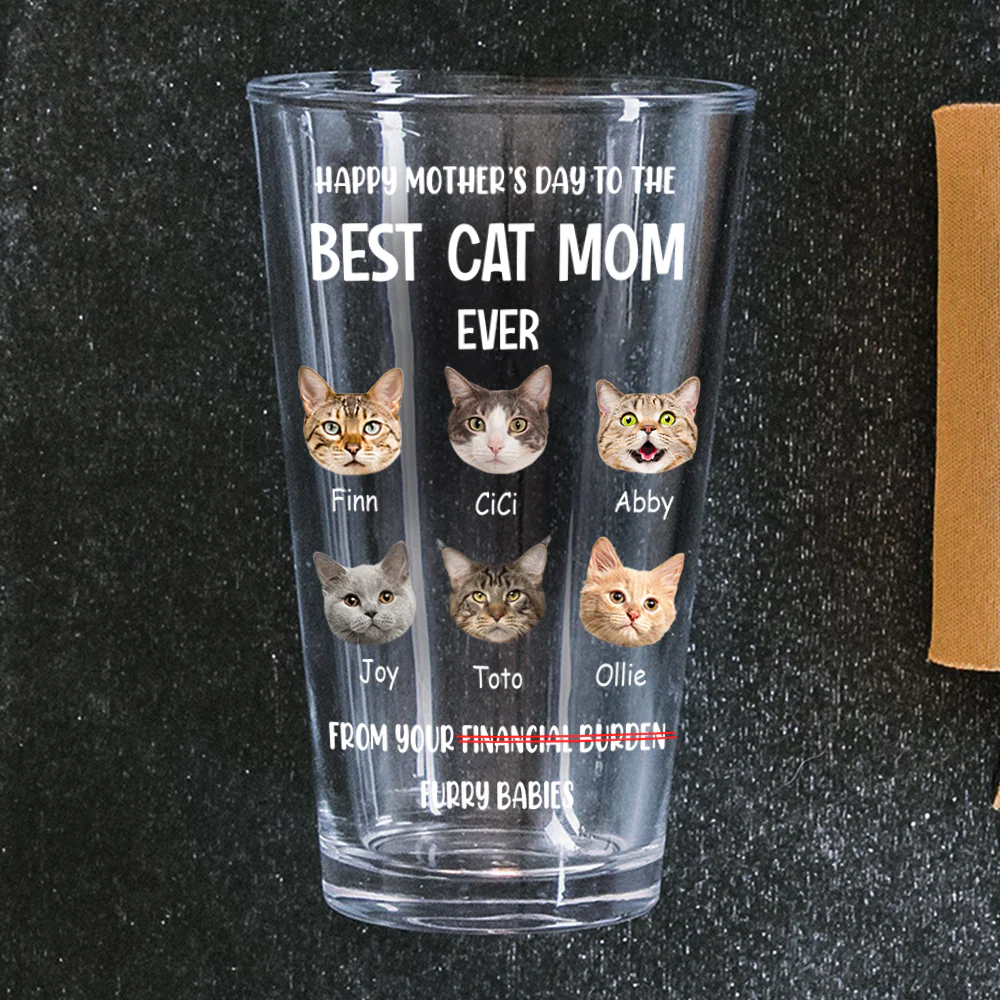 Custom Photo Happy Father's Day From Furry Babies Personalized Beer Glass CH07 895554 - Image 8