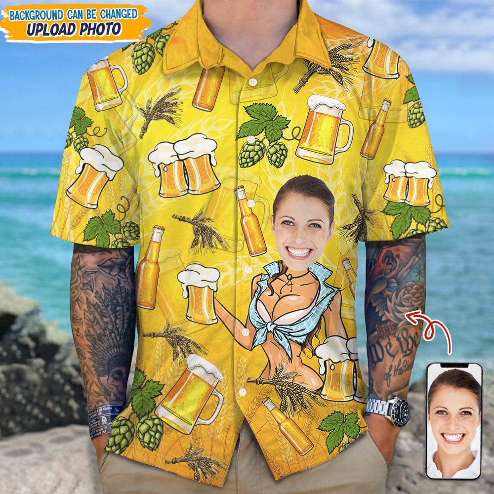 Custom Photo Husband And Boyfriend Hawaii Shirt Summer Gift DA199 889319 - Image 2
