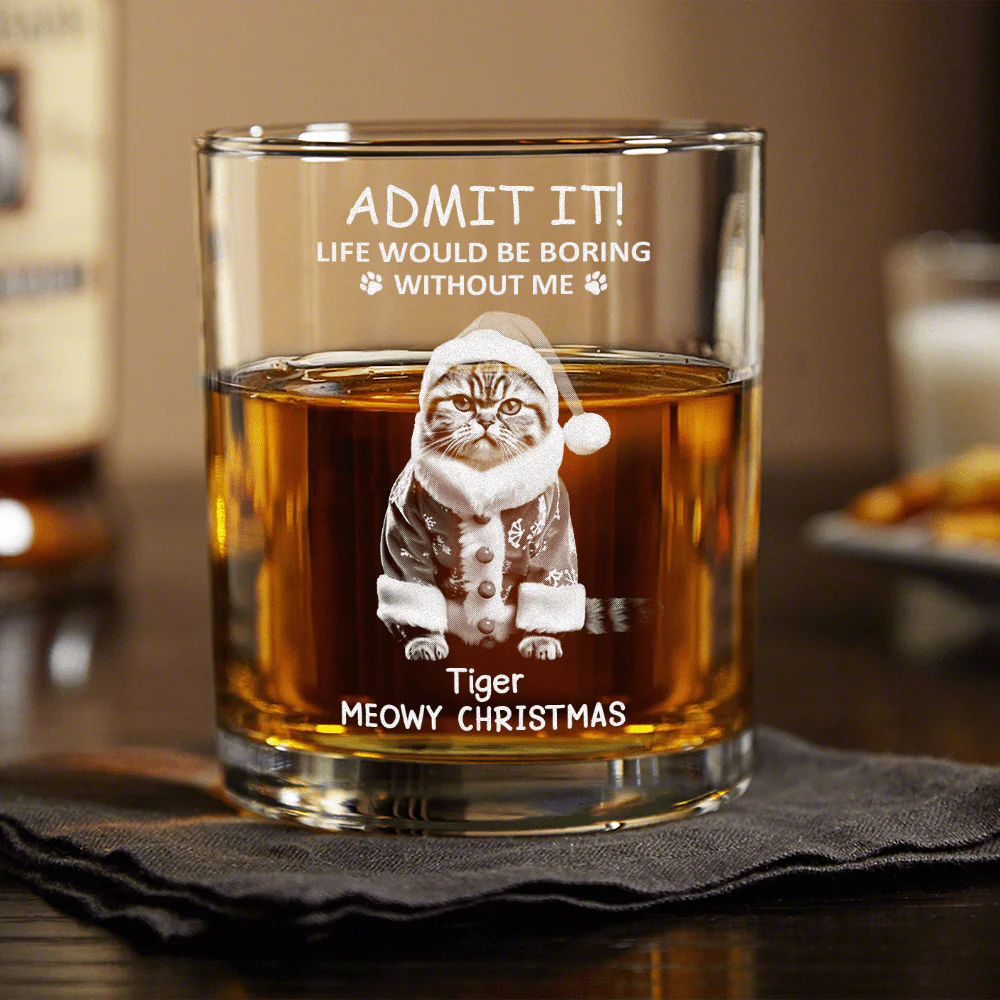 Custom Photo Life Would Be Boring Without Me Dog Cat Engraved Rock Glass HA75 891610 - Image 6