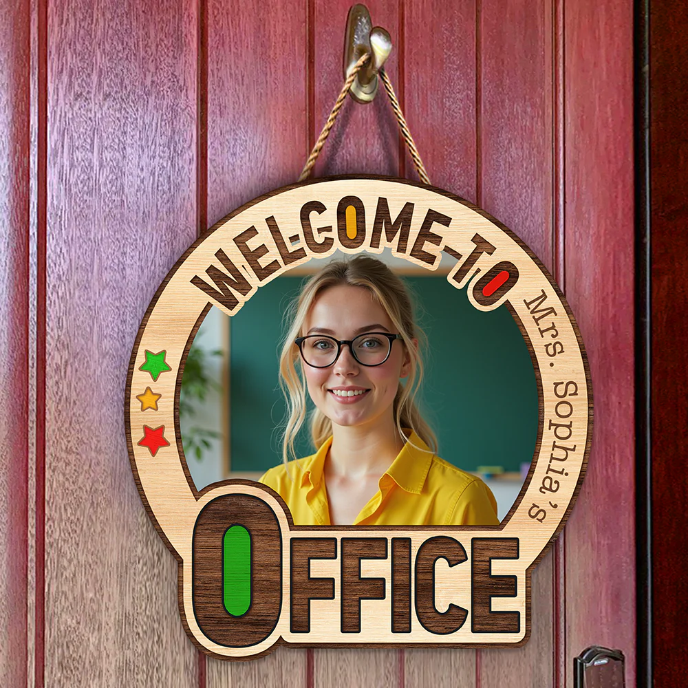 Custom Photo Welcome To My Office Doorsign Office Decor Gift For Teacher, Nurse CH07 896084 - Image 6