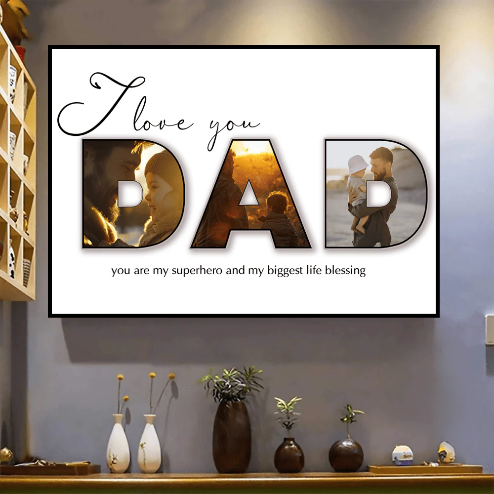 Custom Photo You Are My Super Hero Dad Poster Canvas Picture Frame DM01 890953 - Image 15