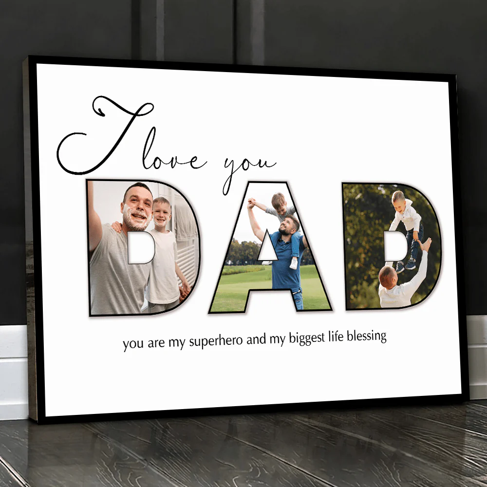 Custom Photo You Are My Super Hero Dad Poster Canvas Picture Frame DM01 890953 - Image 4