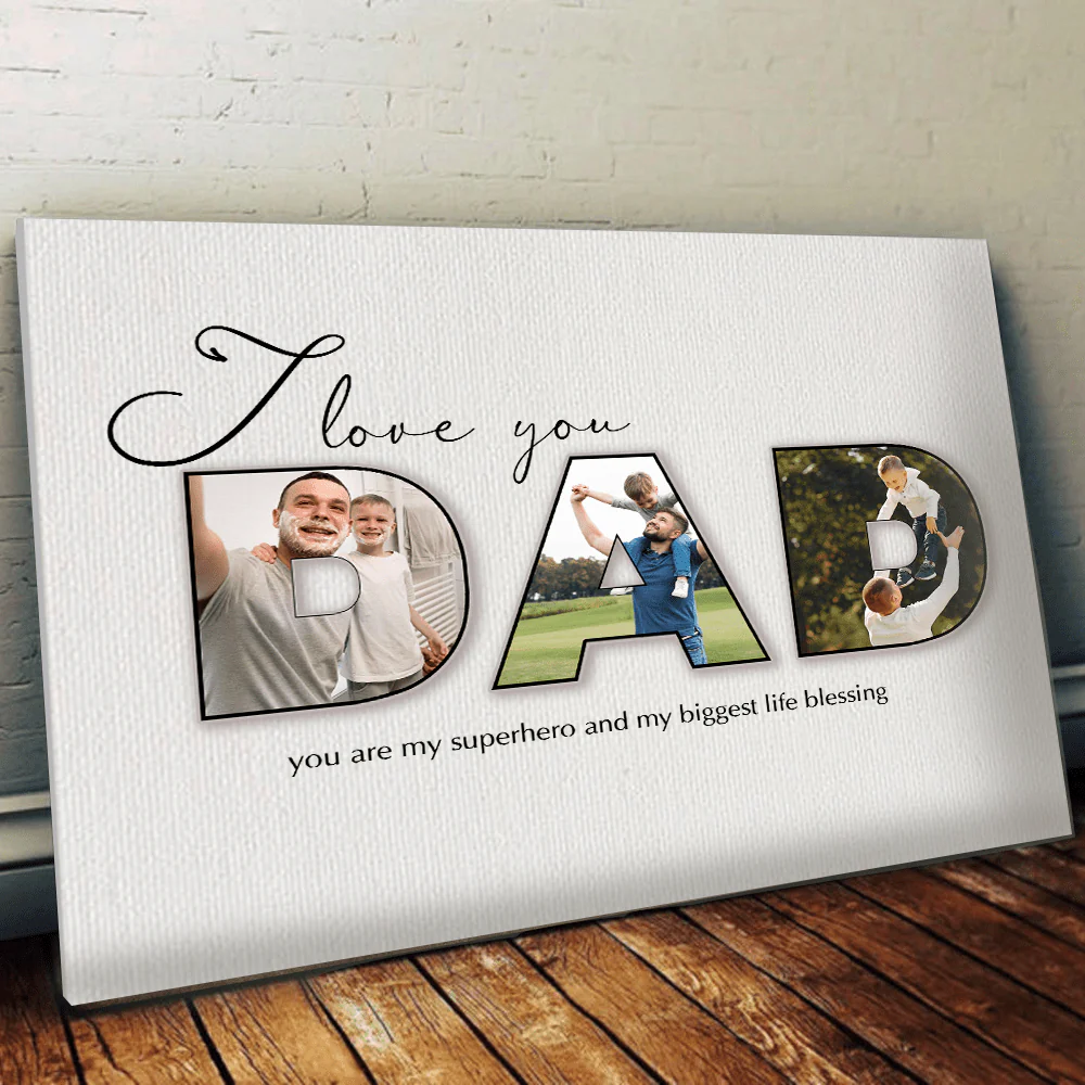 Custom Photo You Are My Super Hero Dad Poster Canvas Picture Frame DM01 890953 - Image 9