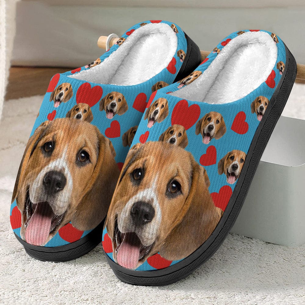 Custom Plush Slippers Dog Cat Photos N369 54298 HN590 - Image 2