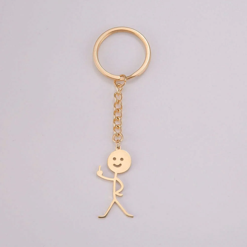 Cute Trend Finger Stickman Keychain - Image 10