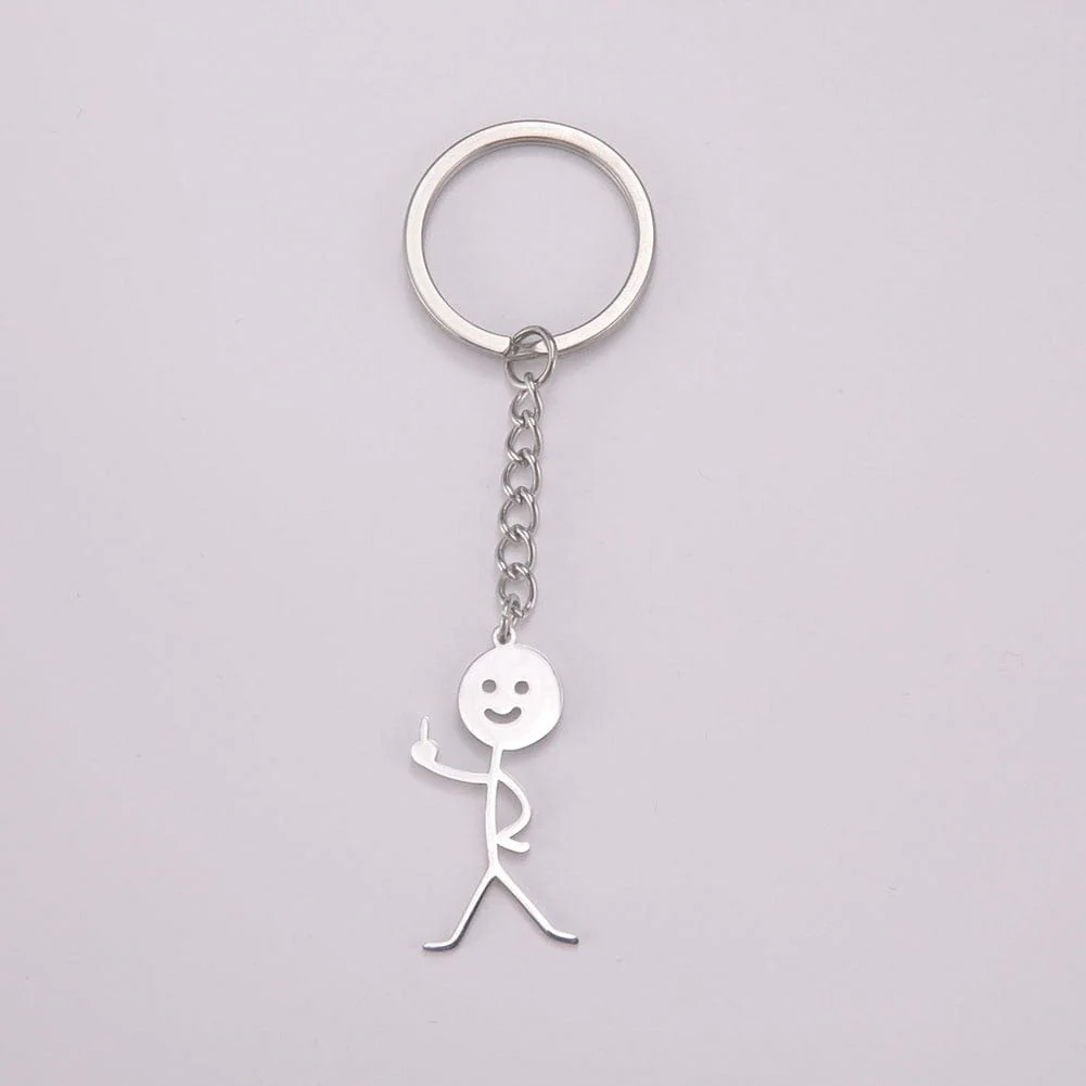 Cute Trend Finger Stickman Keychain - Image 22