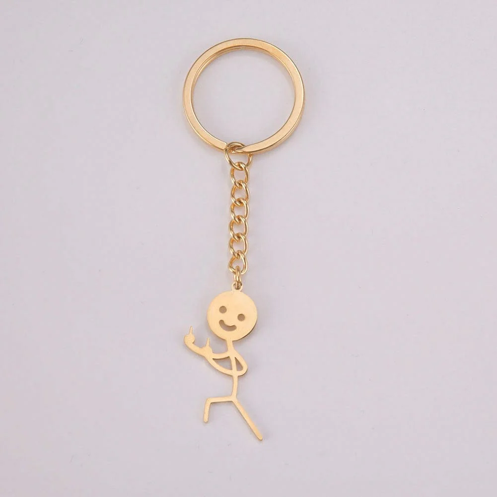 Cute Trend Finger Stickman Keychain - Image 27