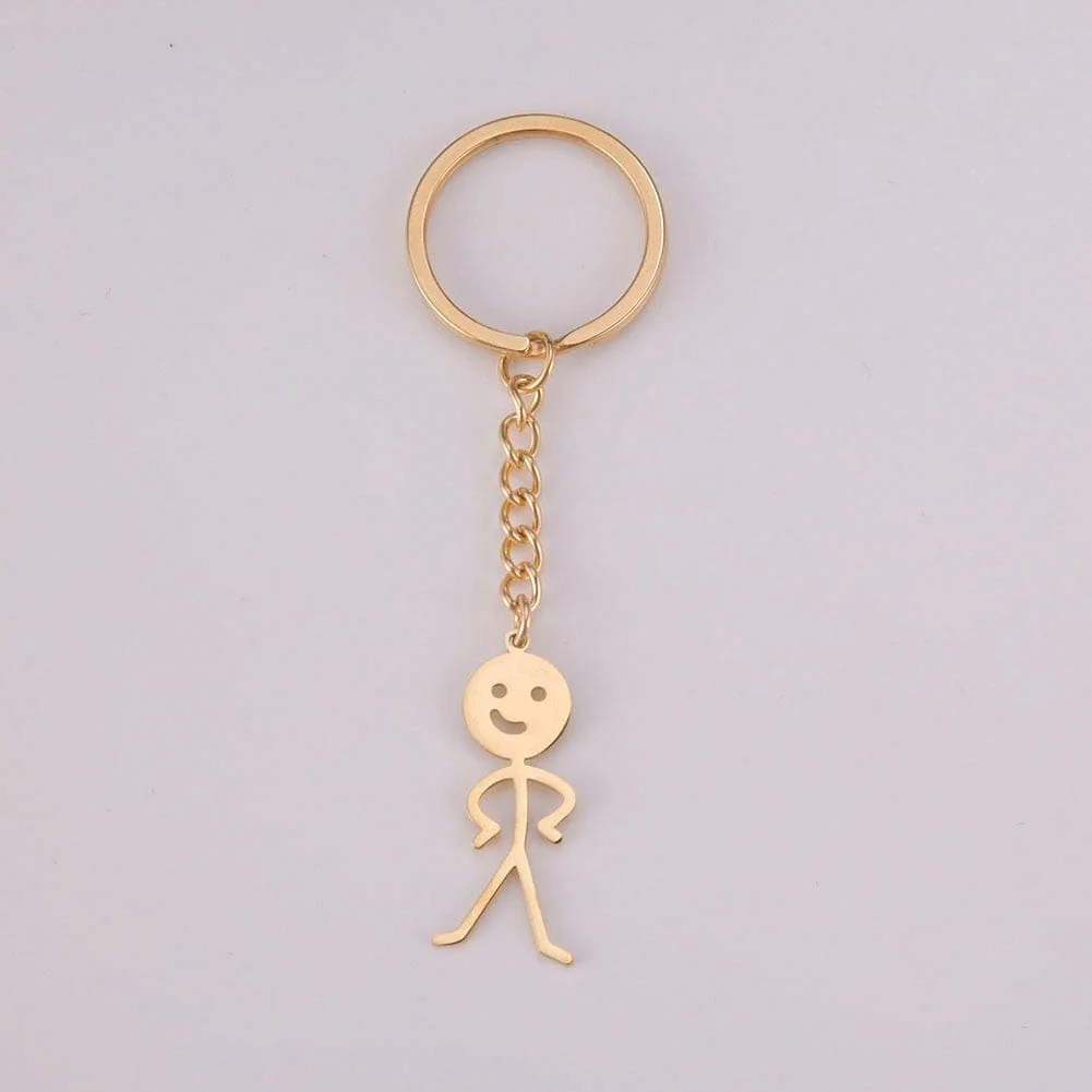 Cute Trend Finger Stickman Keychain - Image 3
