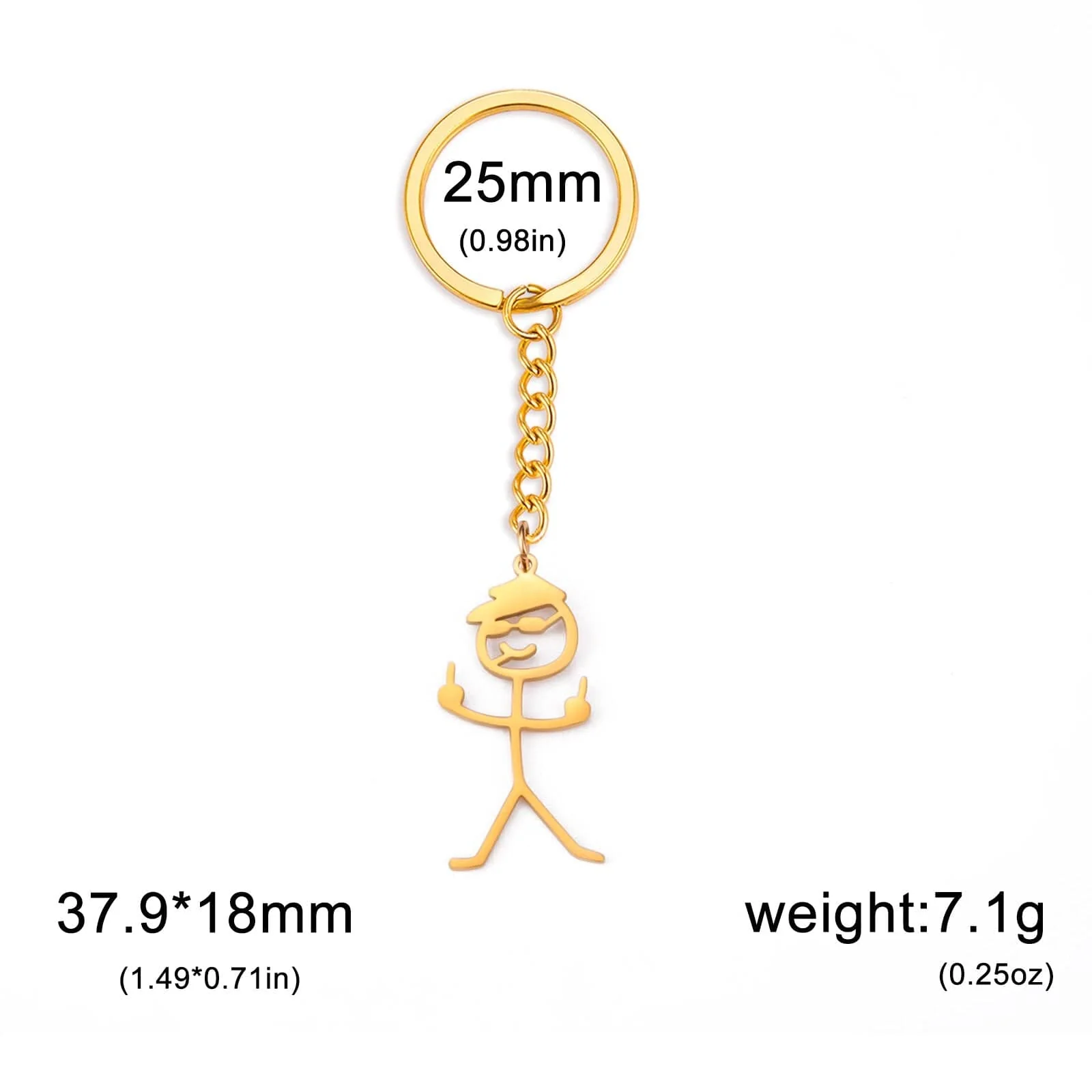 Cute Trend Finger Stickman Keychain - Image 32
