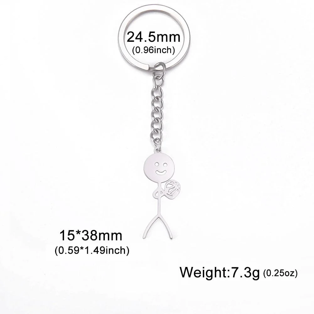 Cute Trend Finger Stickman Keychain - Image 9
