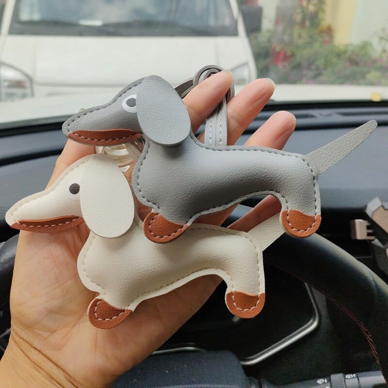 Dachshund PU Leather Dog Keychains - Image 3