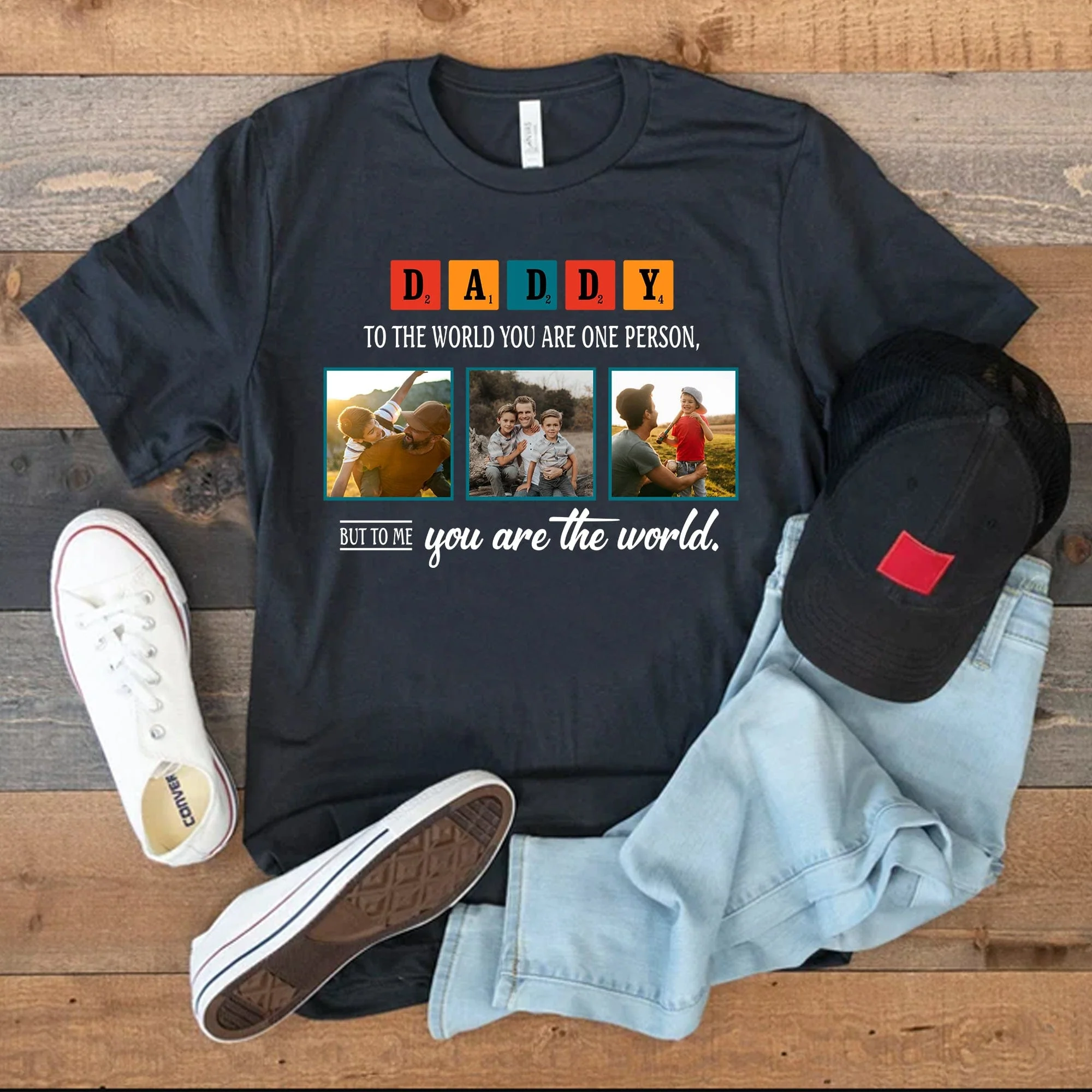 Daddy Personalized Custom Photo Father's Day Shirt H358 890491 - Image 2
