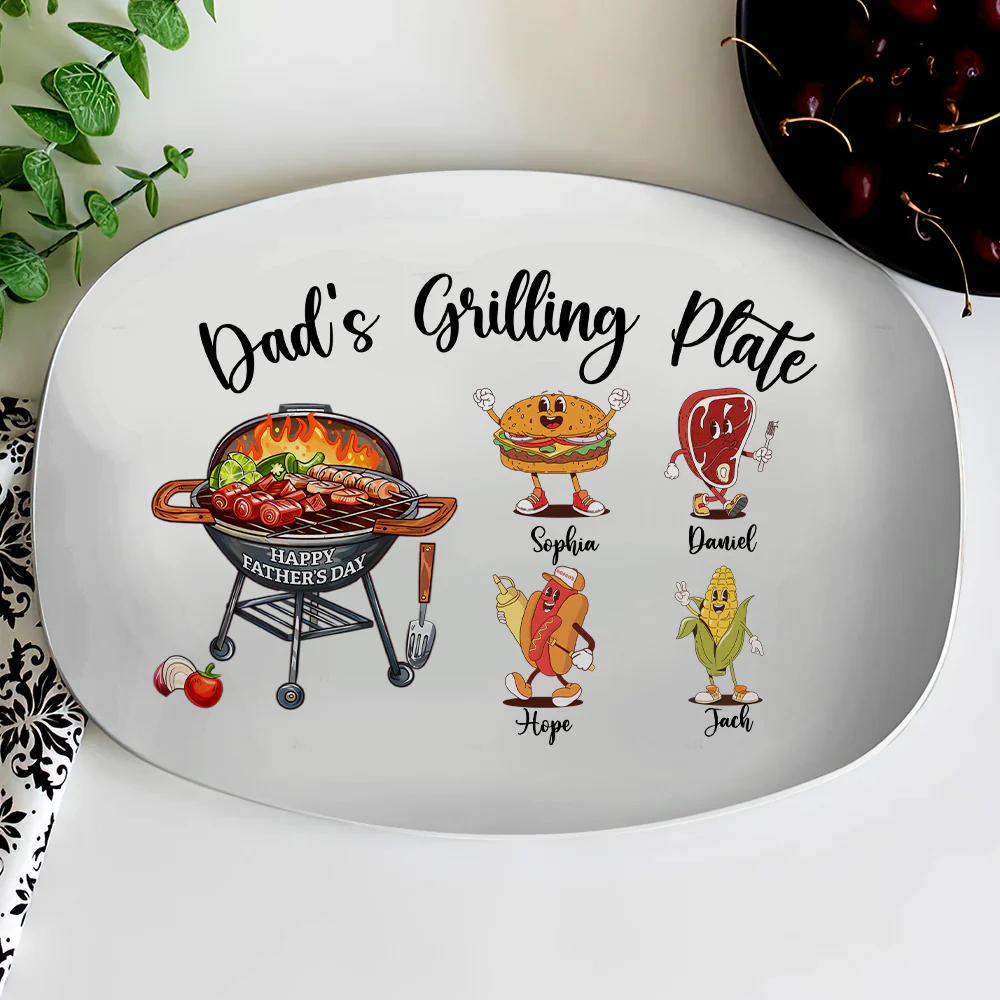 Daddy's Grilling Plate Platter Personalized Father's Day Gifts Grill Gifts CH07 895932 - Image 5