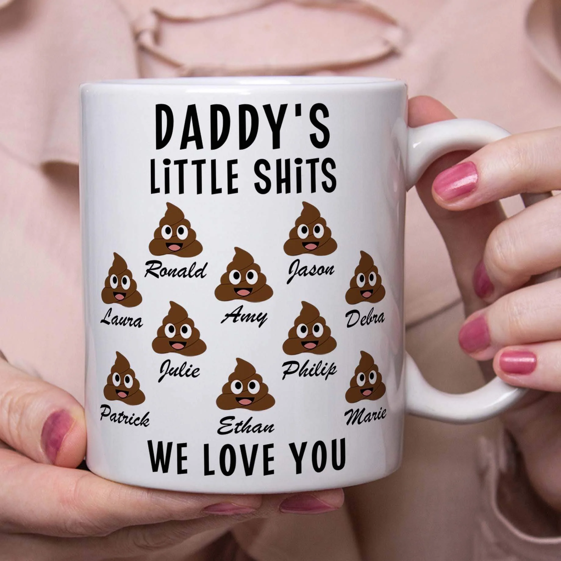 Daddy's Little Shits Custom Mug - Image 2