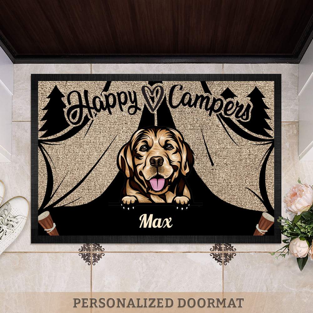 Happy Campers Doormat, Dog Lover Gift, Camping Gift HN590 895160