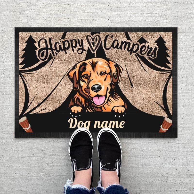 Happy Campers Doormat, Dog Lover Gift, Camping Gift HN590 895160 - Image 2