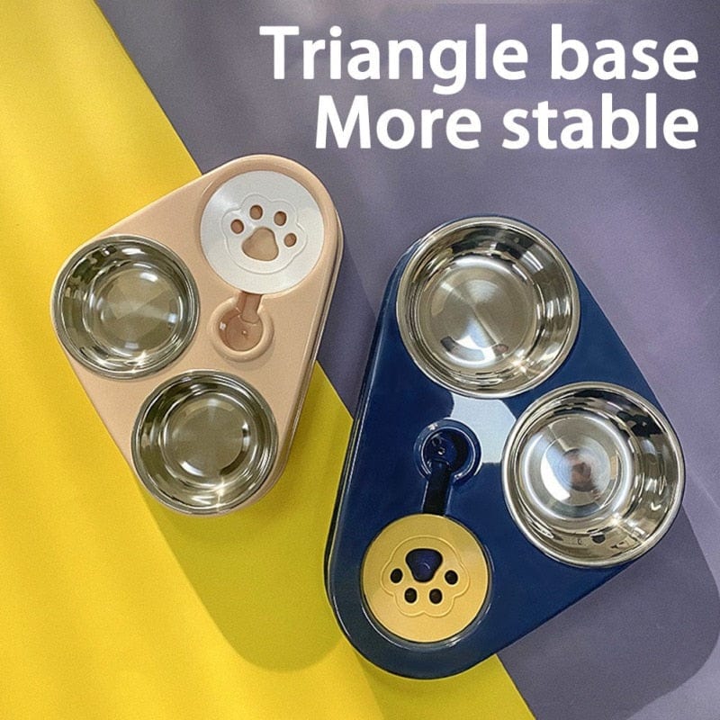 Dog Cat Feeder Bowl With Water Bottle Automatic Drinking - Image 14