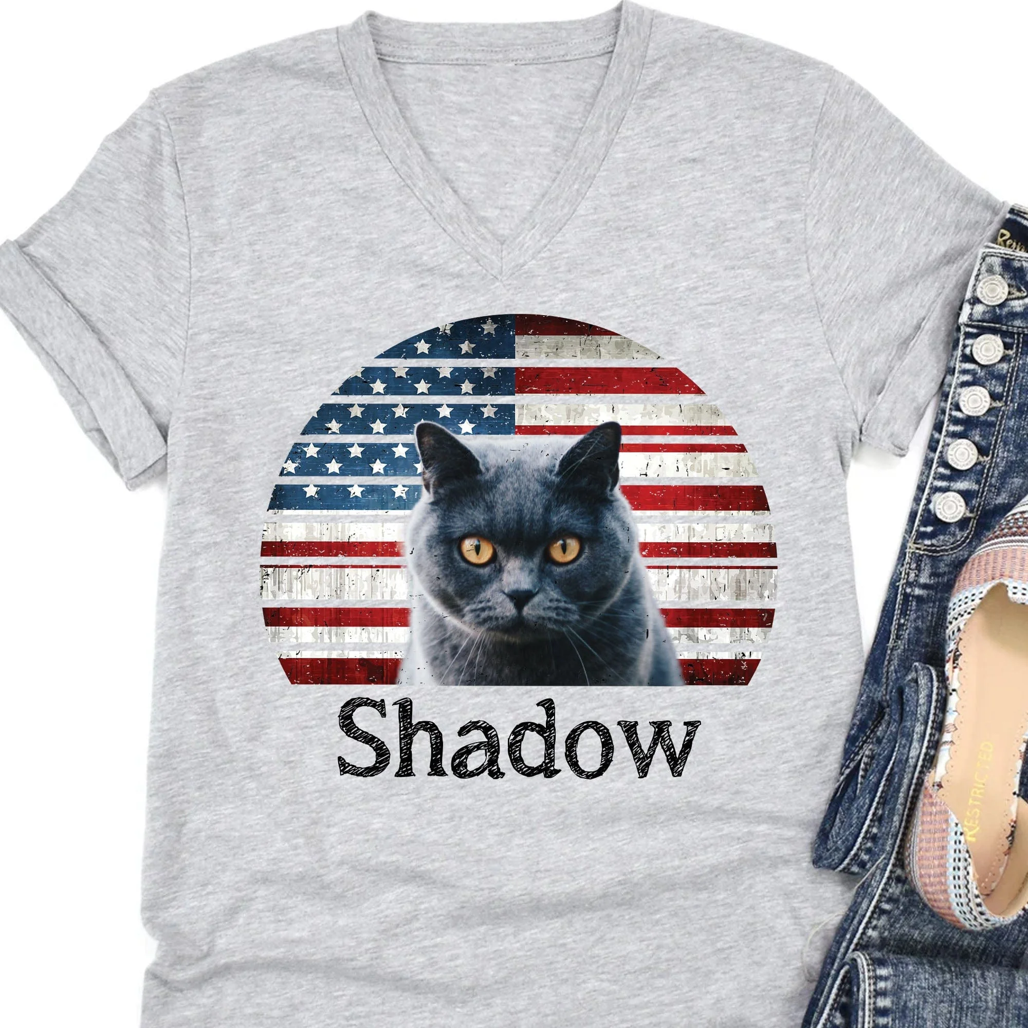 Dog Cat Vintage Retro Photo Shirt Personalized Custom Photo Dog Cat Pet Bright Shirt TA29 890881 - Image 4