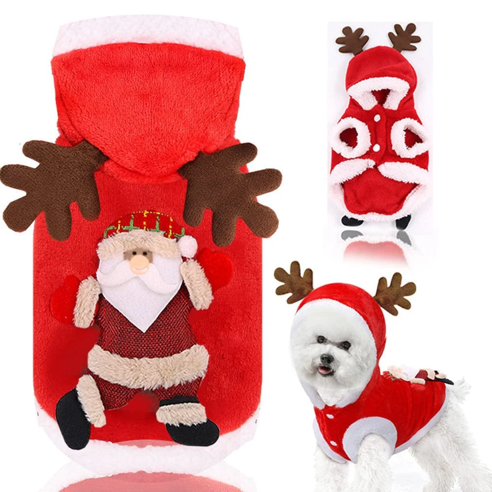 Dog Christmas Clothes Winter Warm Pet Clothes - Image 2
