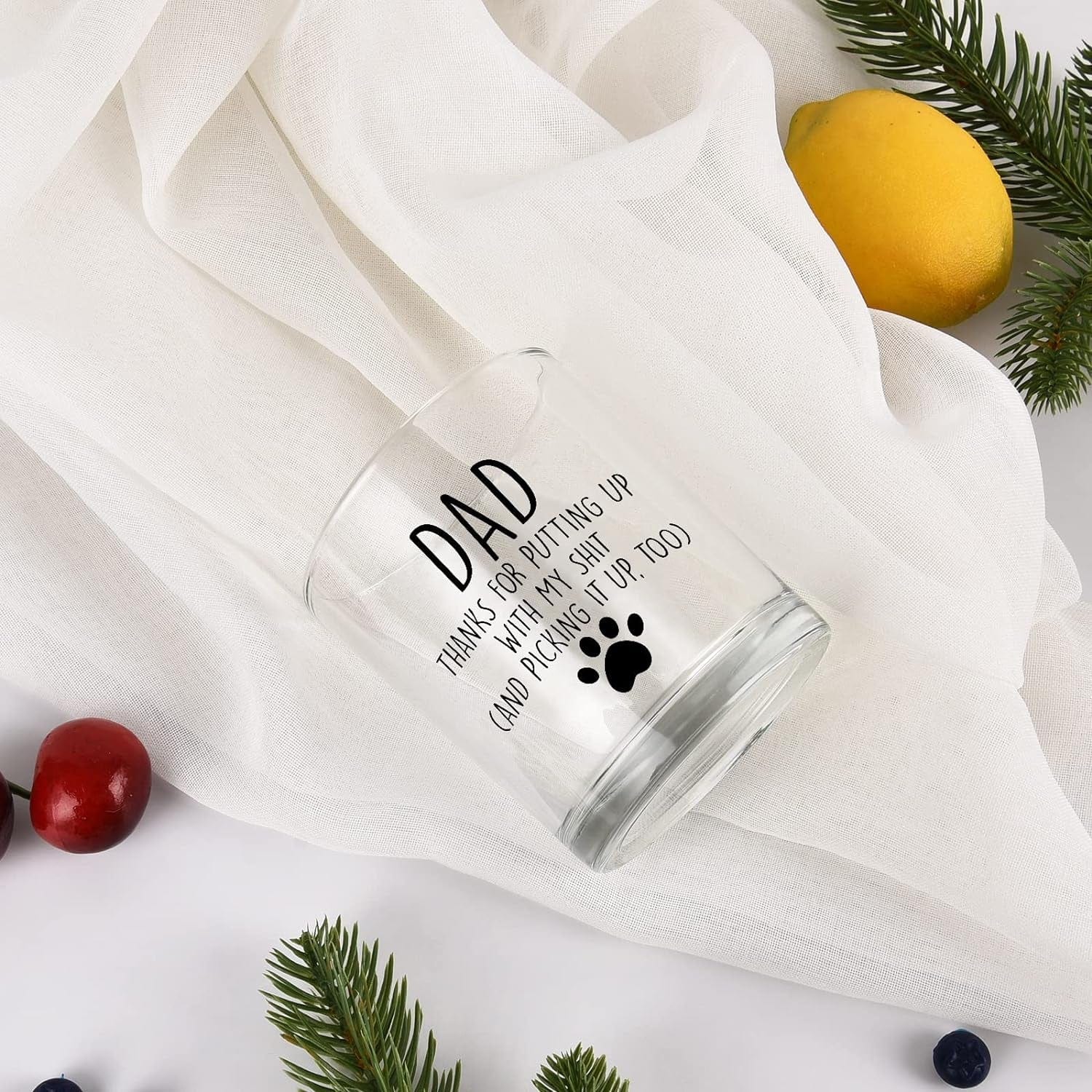 Dog Lover Gifts, Funny Dog Dad Old Fashioned Glass, Funny Father’S Day Christmas Birthday Gifts for Dog Father Dog Lover Dad Husband Men from Daughter Son Wife, 10Oz Dad Whiskey Glass - Image 2