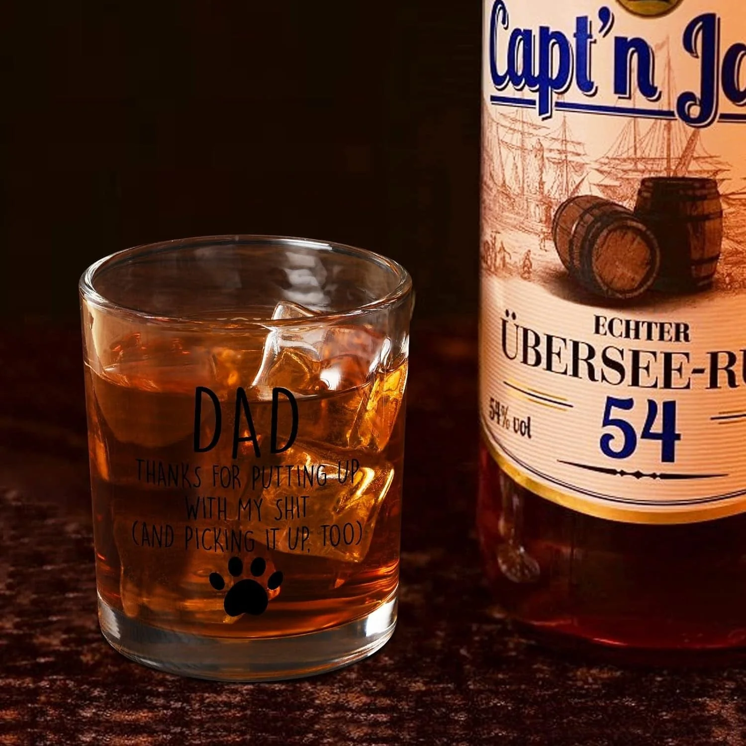 Dog Lover Gifts, Funny Dog Dad Old Fashioned Glass, Funny Father’S Day Christmas Birthday Gifts for Dog Father Dog Lover Dad Husband Men from Daughter Son Wife, 10Oz Dad Whiskey Glass - Image 5