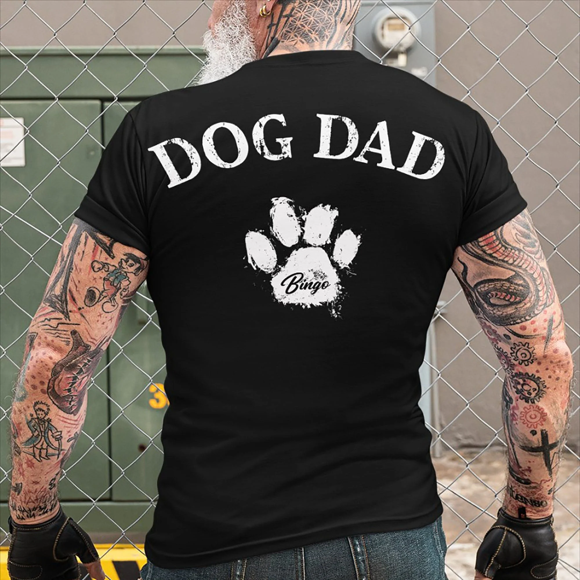 Dog Mom Dog Dad Personalized Custom Dog Backside Shirt C410 - Image 3