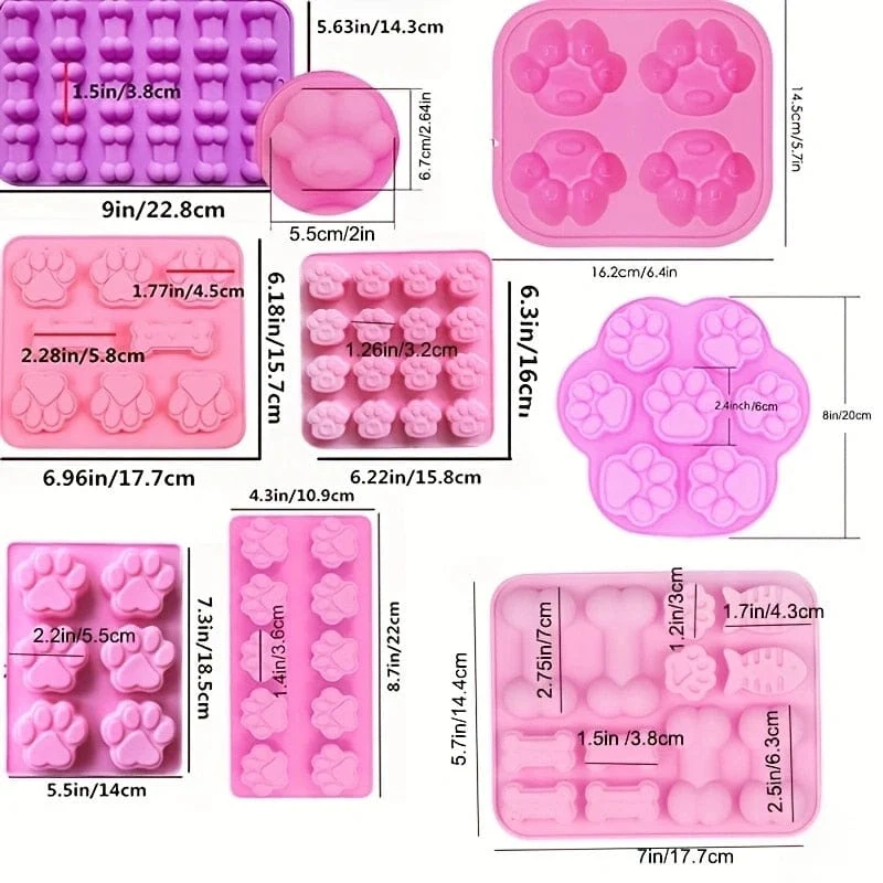 Dog Paw Bone Pet Silicone Mould Baking Accessories - Image 17