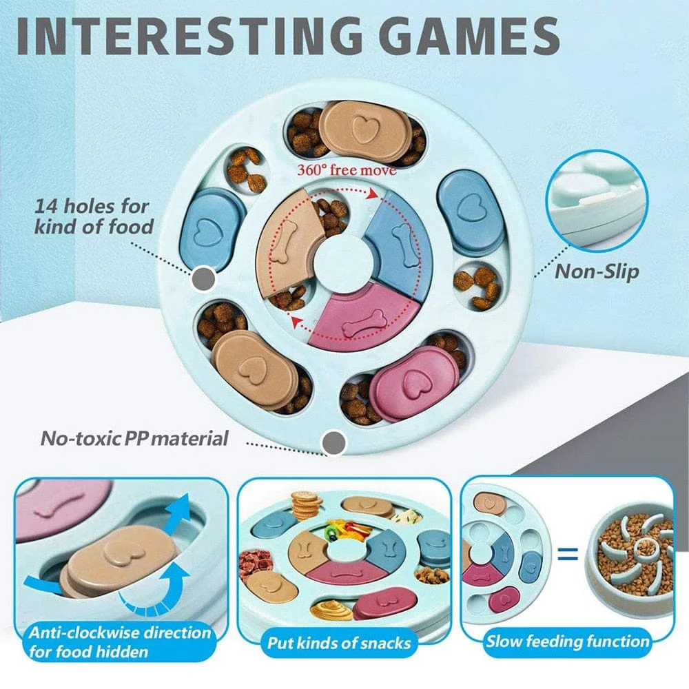 IQ Training Mental Enrichment Dog Treat Slow Feeeder Puzzle - Image 4