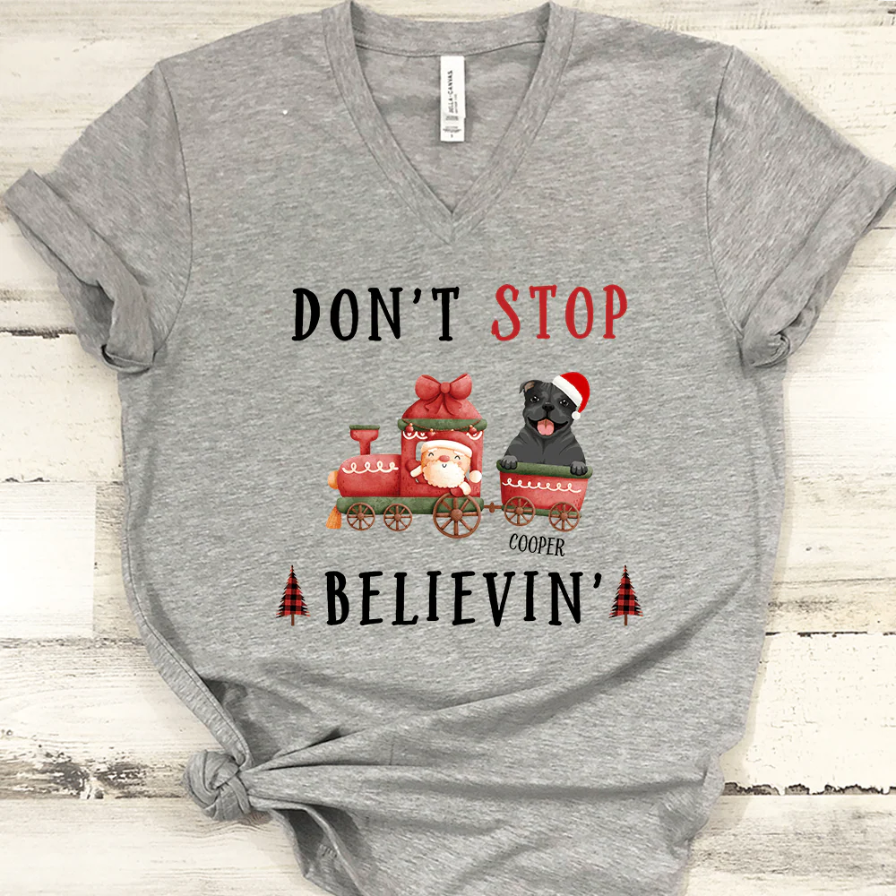 Don't Stop Believin' Dog Shirt - Image 5