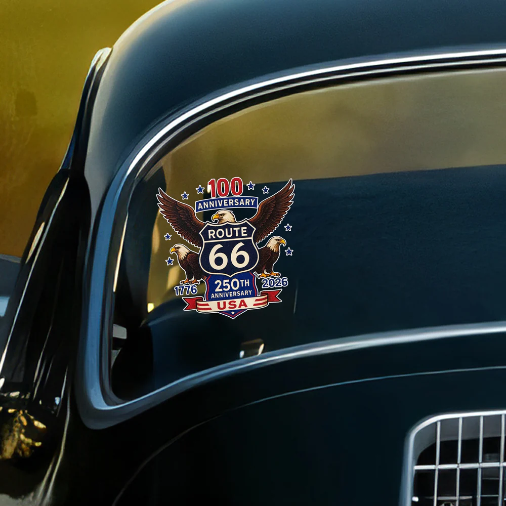 100 Years Of Route 66 And 250 Years Of USA Car Window Decal Sticker For Car Lover TH10 898439 - Image 7