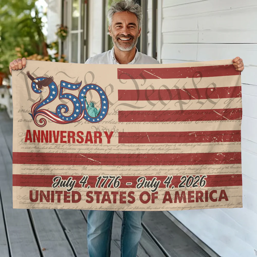 250 Anniversary Of USA Banner House Flag TH10 898303 - Image 2