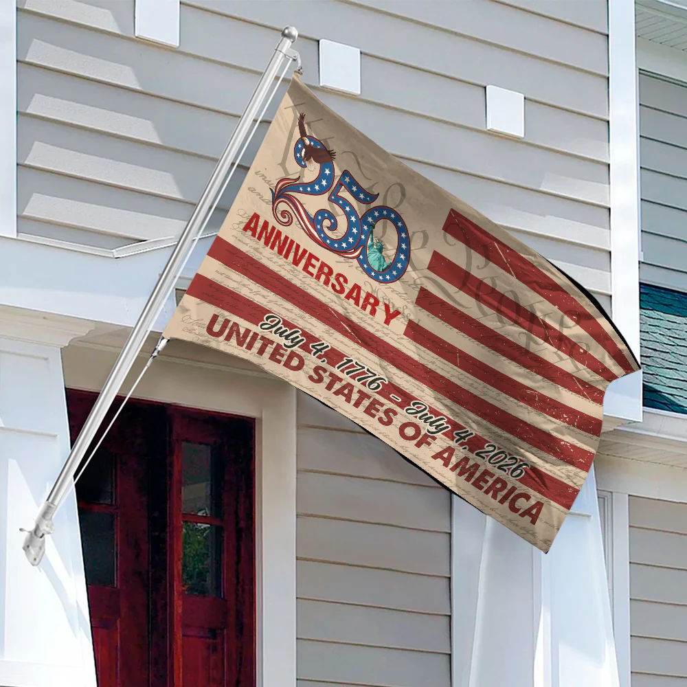 250 Anniversary Of USA Banner House Flag TH10 898303 - Image 6