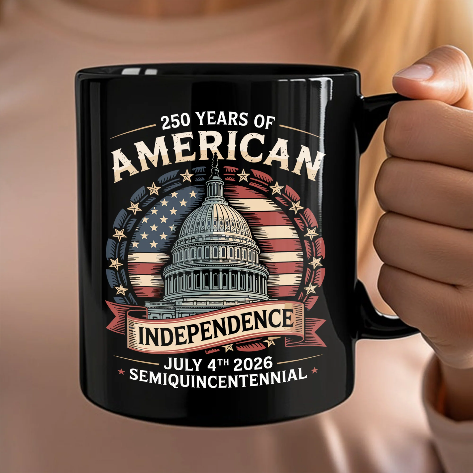 250 Years Of America Black Mug TH10 894655 - Image 7