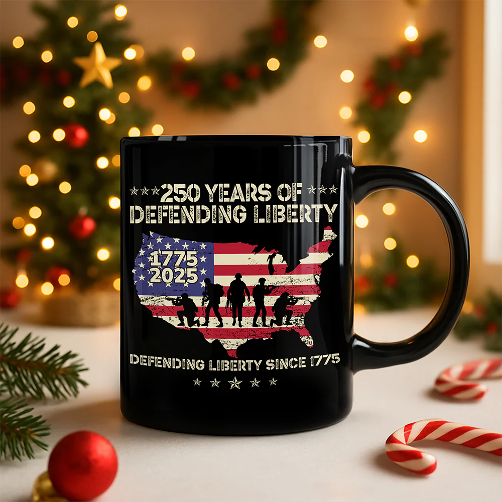 250 Years Of Defending Liberty Black Mug TH10 894683 - Image 2
