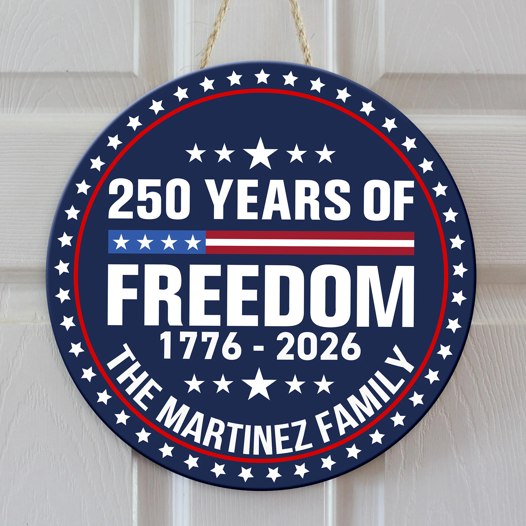 250 Years Of Freedom Custom Family Name Personalized Door Sign TH10 898739 - Image 2