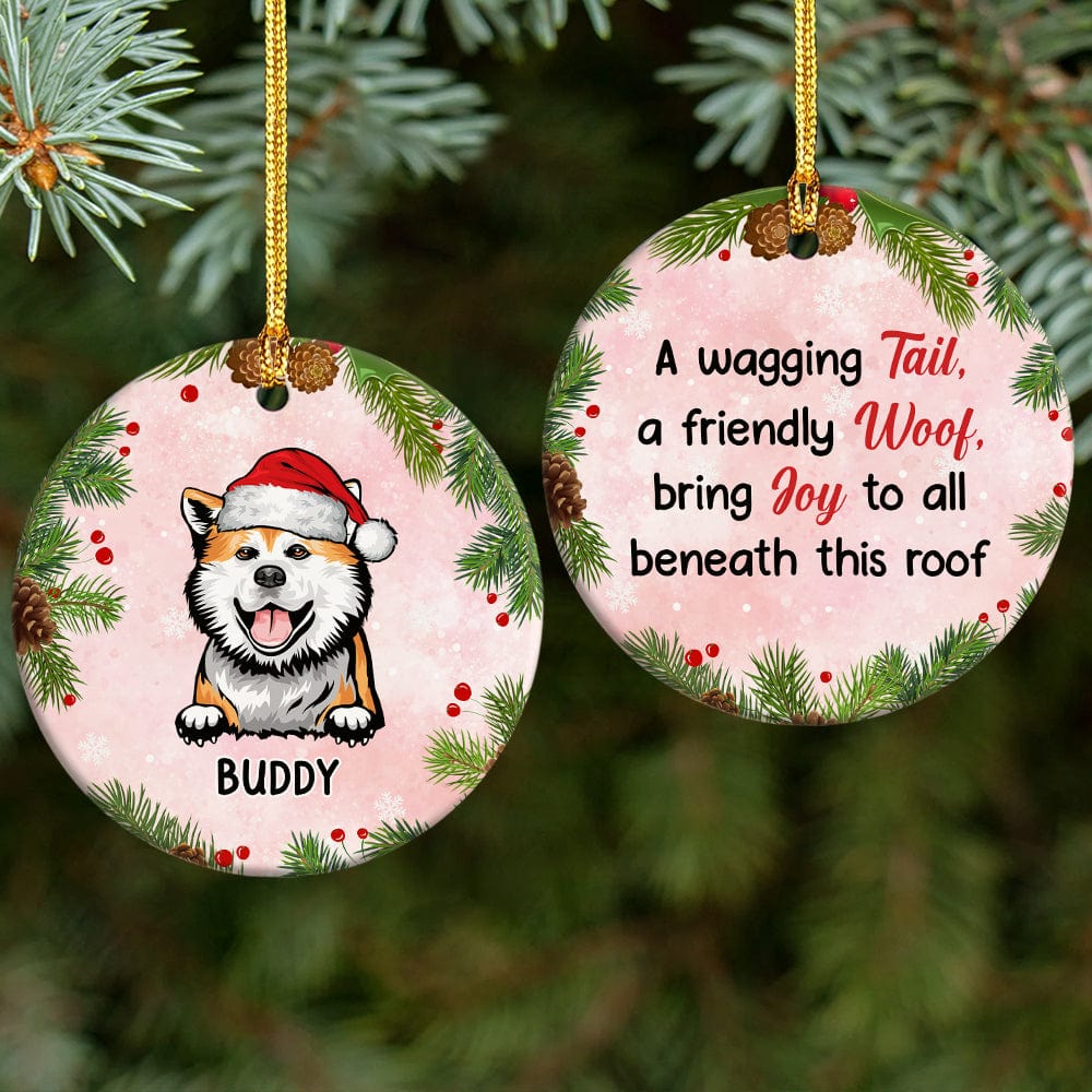 A Wagging Tail, A Friendly Woof For Dog Lover Christmas Ceramic Ornament TH10 891579 - Image 4