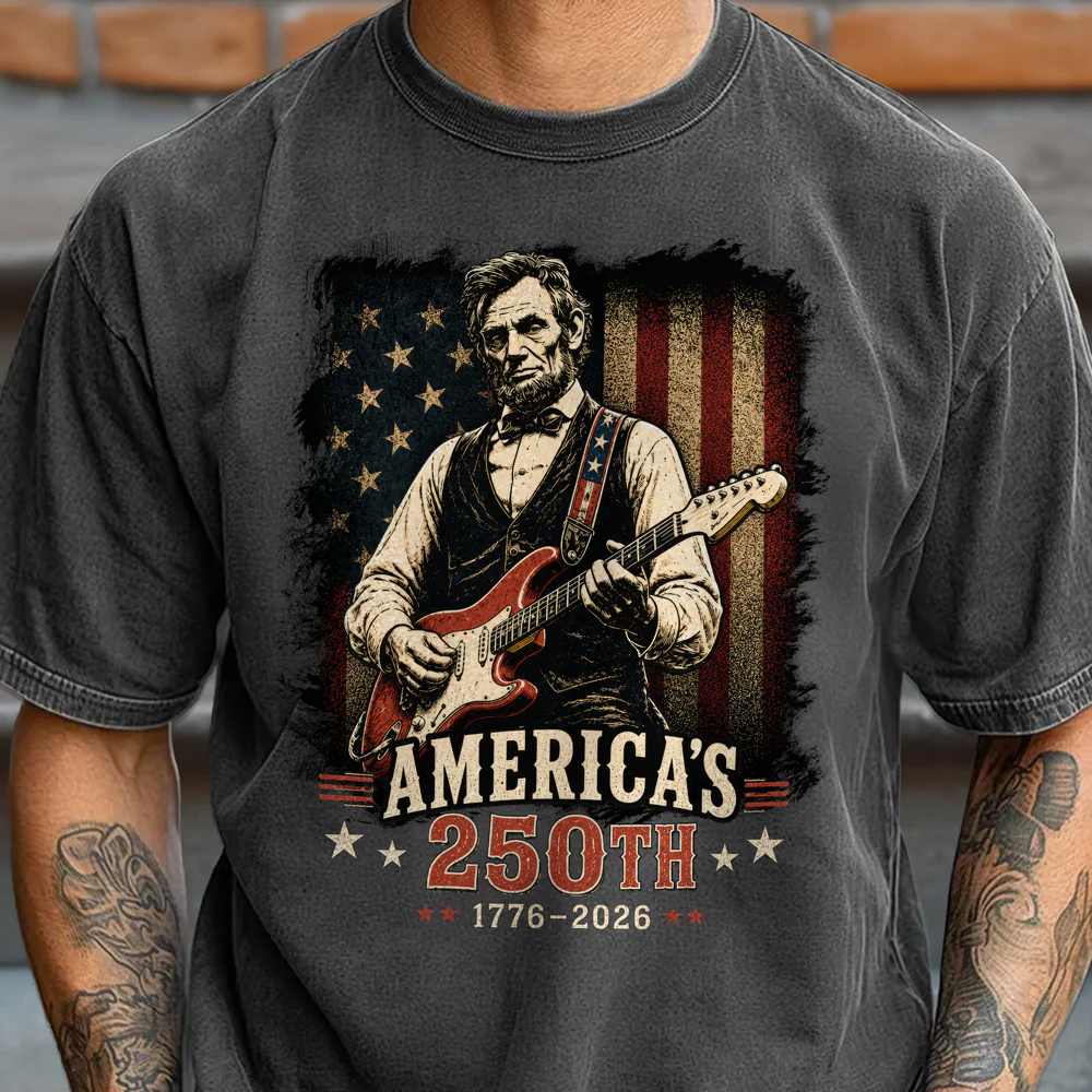 Abraham Lincoln Guitar Americas 250th Anniversary Comfort Shirt TH10 170127 - Image 4