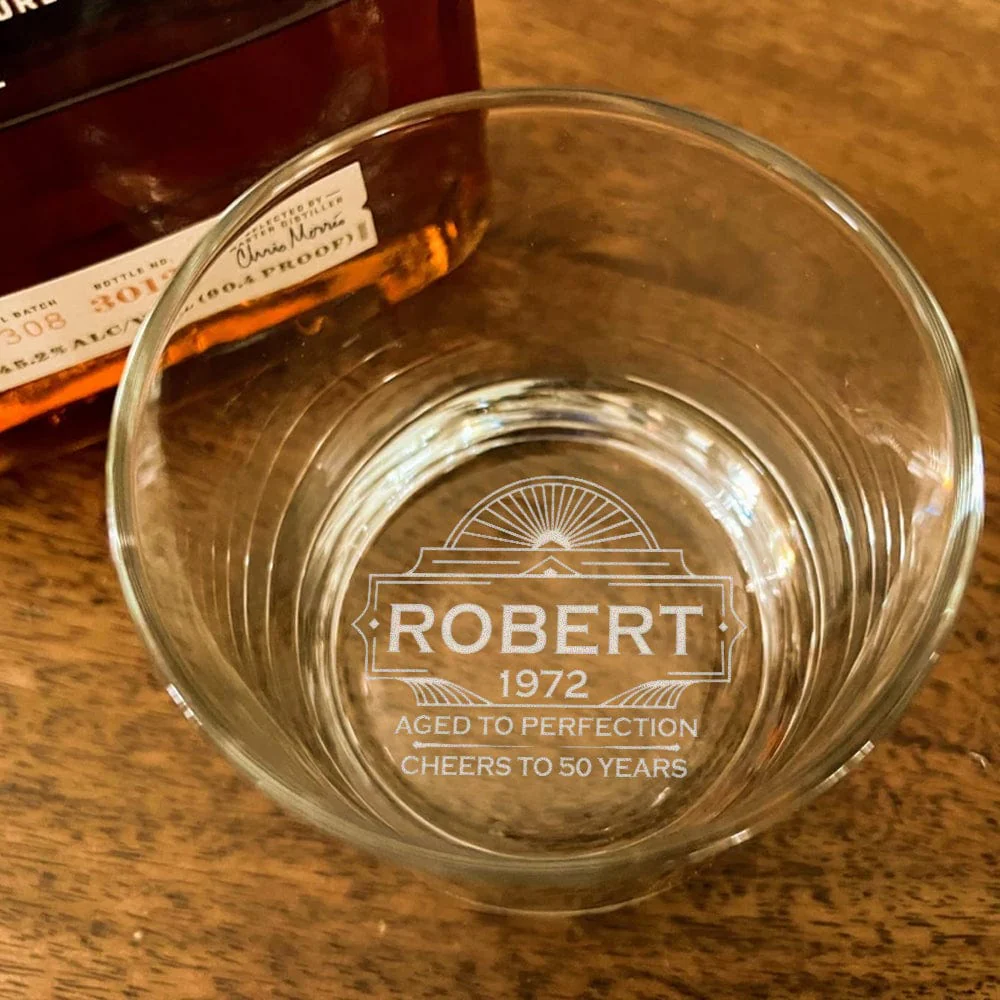 Aged To Perfection Engraved Rock Glass Personalized Gift TH10 891005 - Image 4