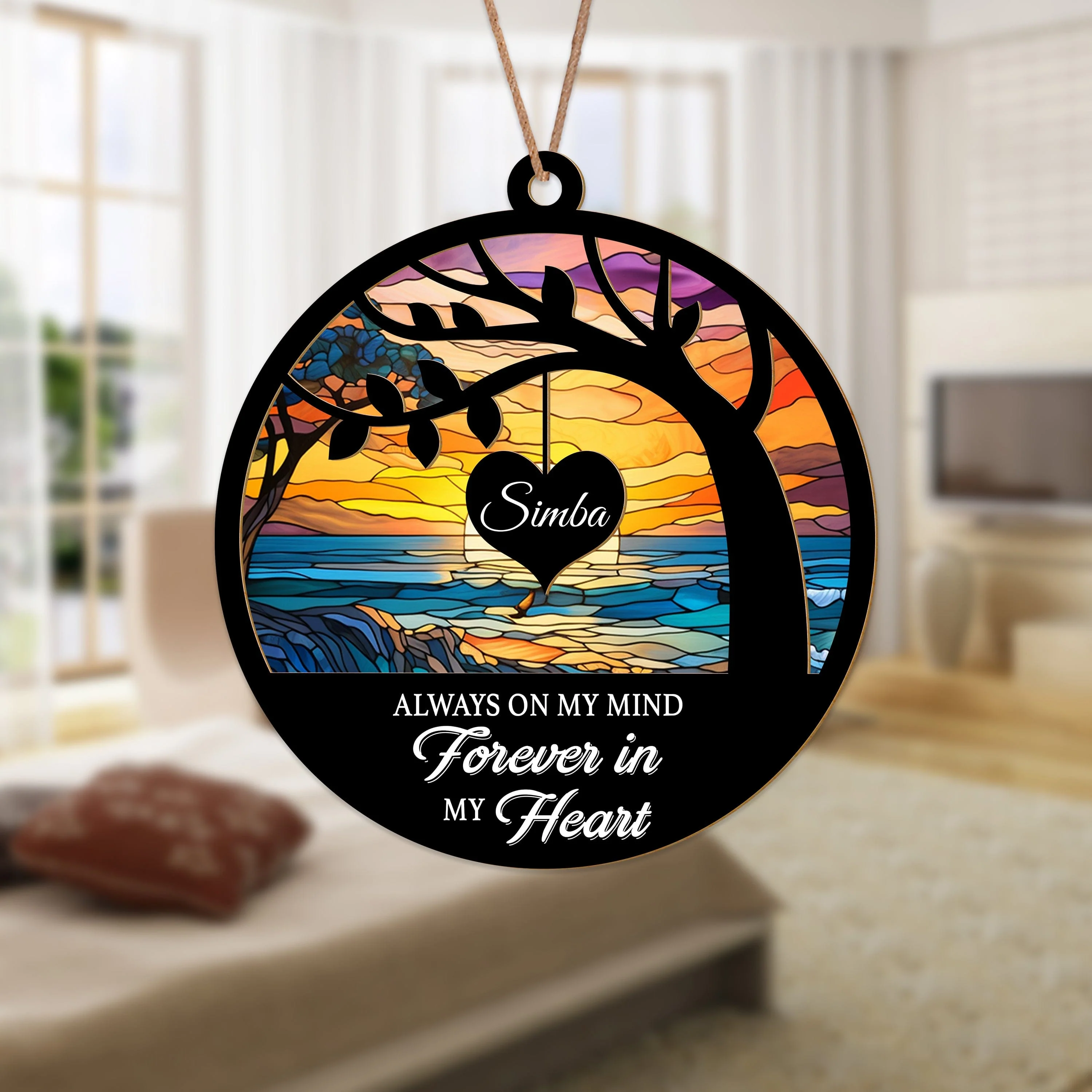 Always On My Mind Forever In My Heart Memorial Suncatcher TH10 891485 - Image 3