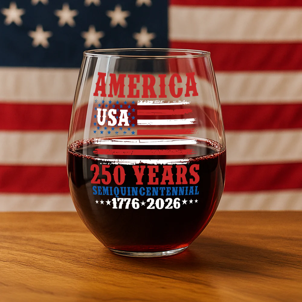 USA 250 Years Semiquincentennial Wine Glass TH10 894673 - Image 2