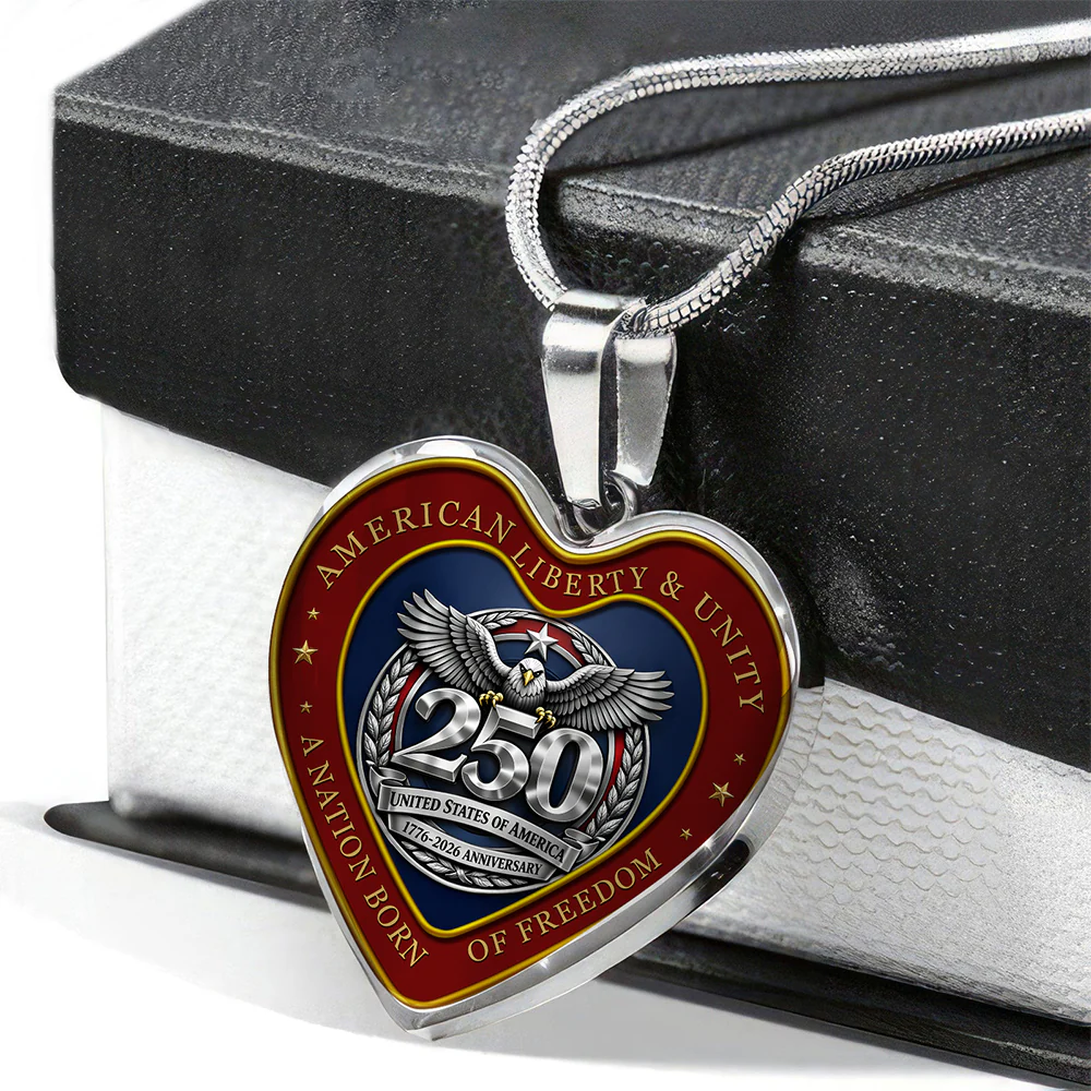AmerIca A Nation Born Of Freedom 250 Anniversary 1776-2026 Necklace TH10 169525 - Image 3