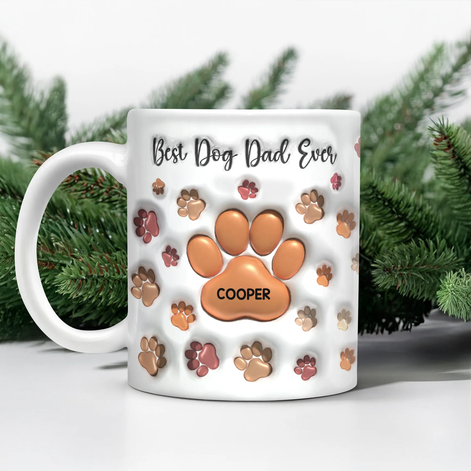 Best Dog Dad, Dog Mom Ever Personalized 3D Inflated Effect Mug For Dog Lover TH10 894723 - Image 5
