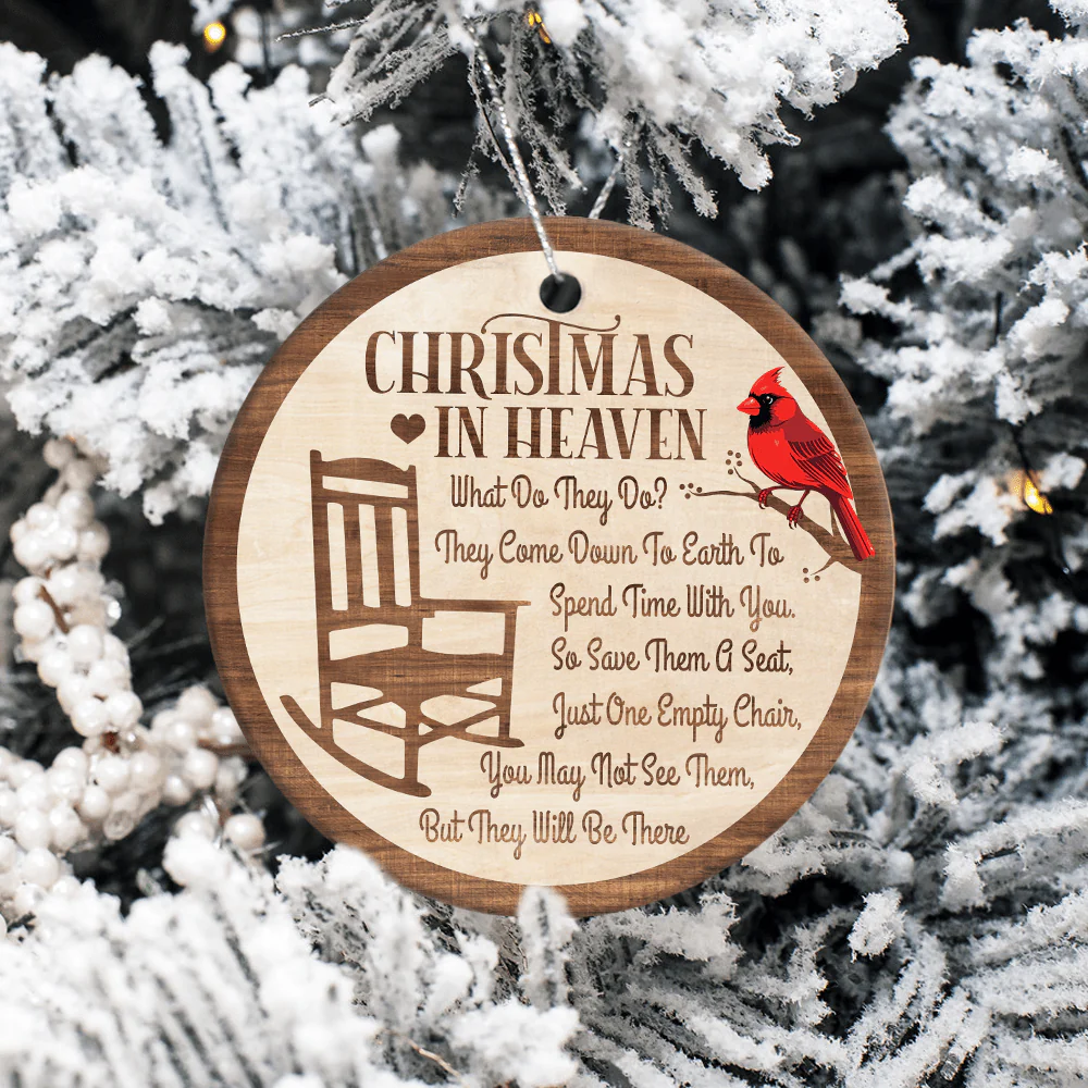 Christmas In Heaven Ceramic Ornament Personalized Gift TA29 890045 - Image 2