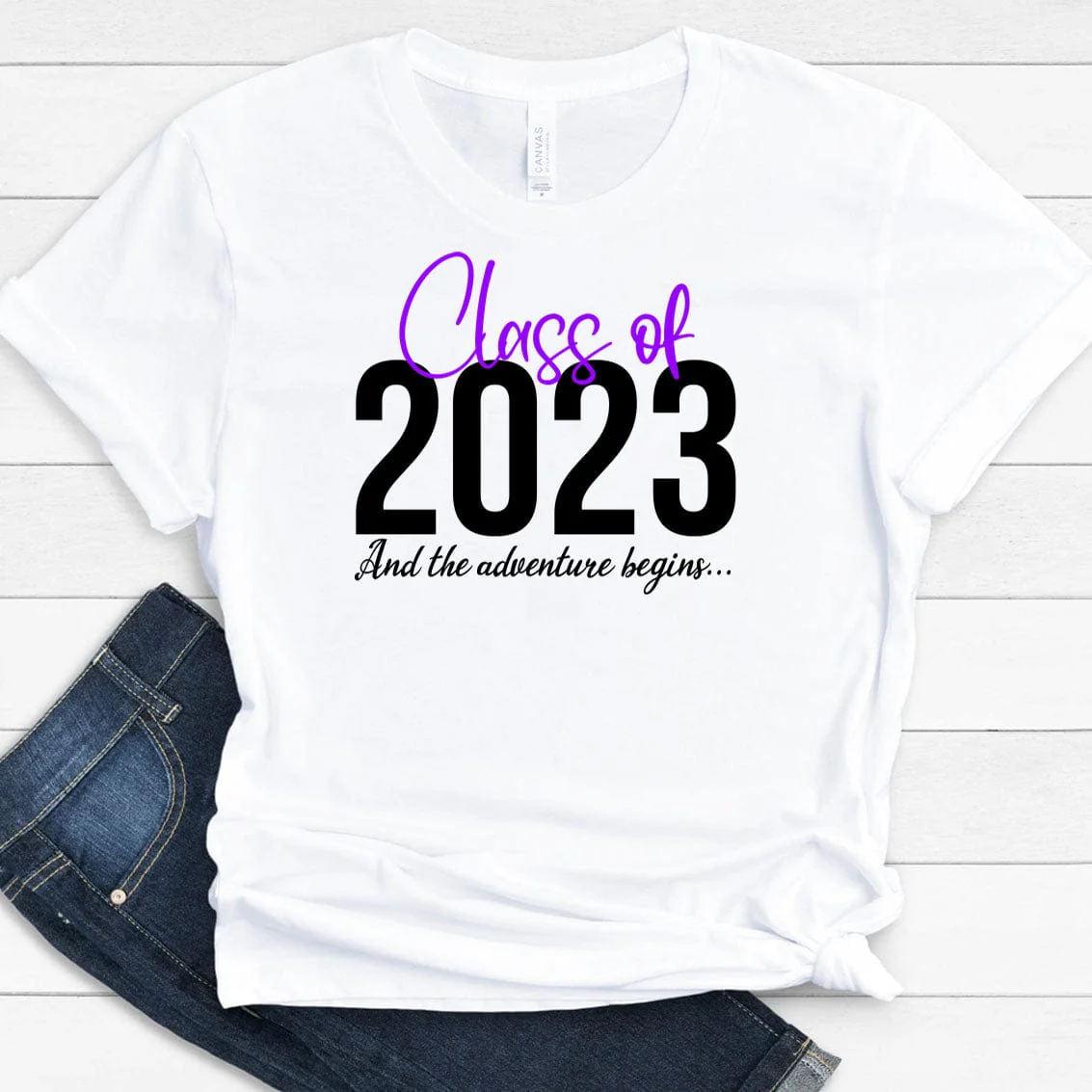 Class of 2023 And The Advanture Beginning Shirt Graduation Gift HN590 - Image 3