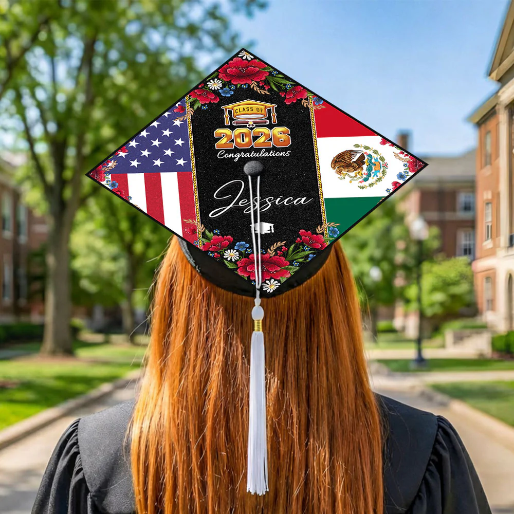 Country Flag Class of 2026 Graduation Cap Topper TH10 898967 - Image 5
