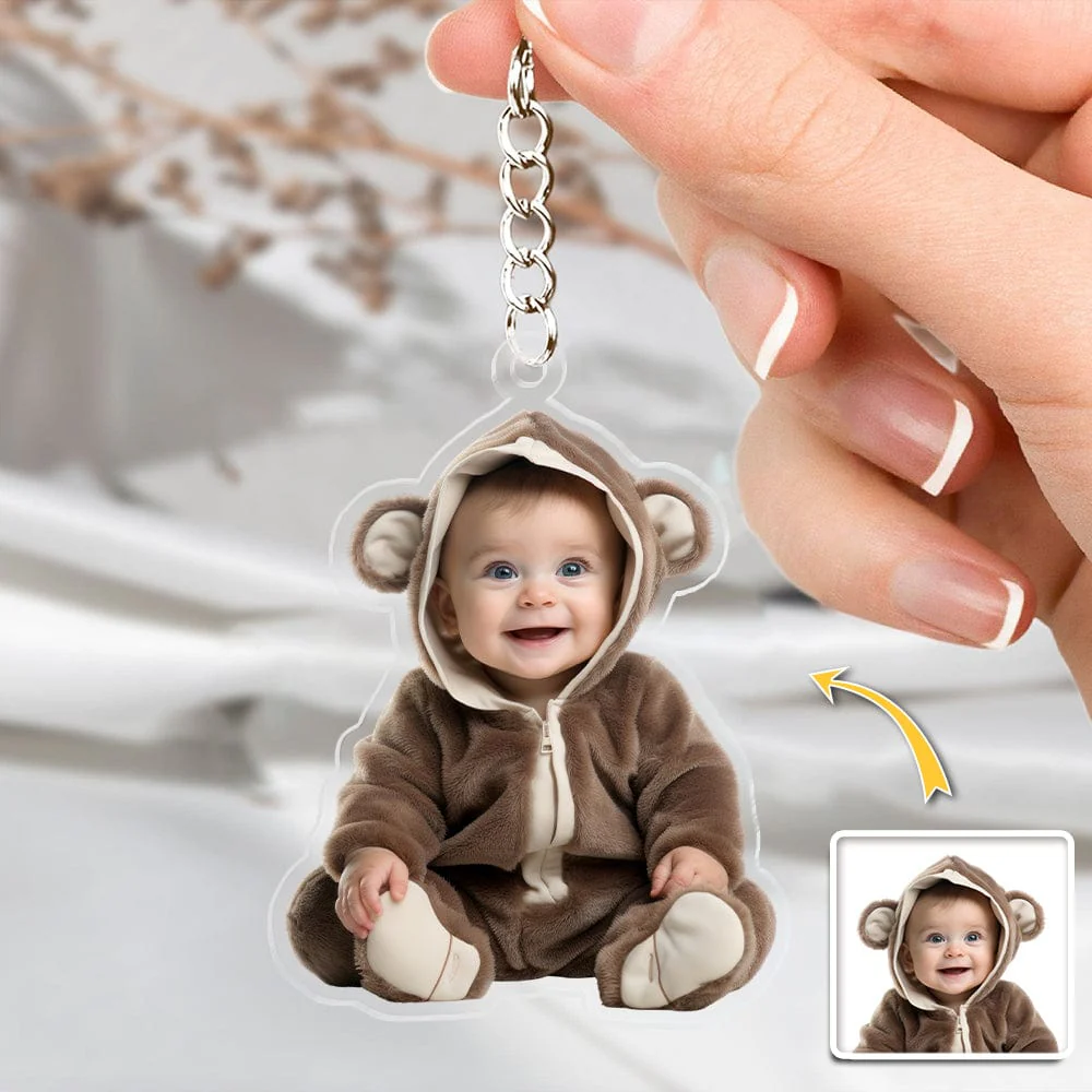 Custom Baby Photo Family Acrylic Keychain TH10 892325 - Image 3