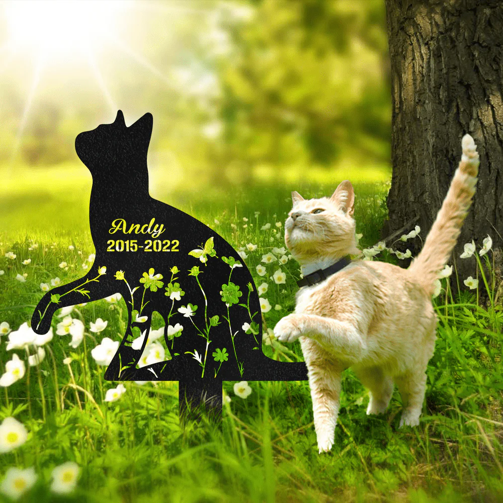 Custom Cat Name Memorial Garden Stake TH10 891541 - Image 2